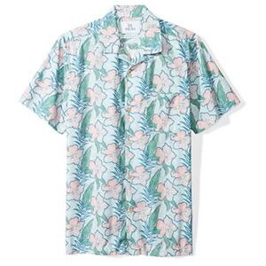 28 Palms Shirt Men's  XL Short Sleeve Button Up Floral Hawaiian Shirt‎  cotton